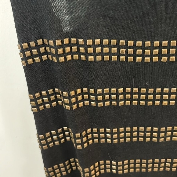 Torn by Ronny Kobo black tank top with copper-colored metallic squares size L - Picture 3 of 8